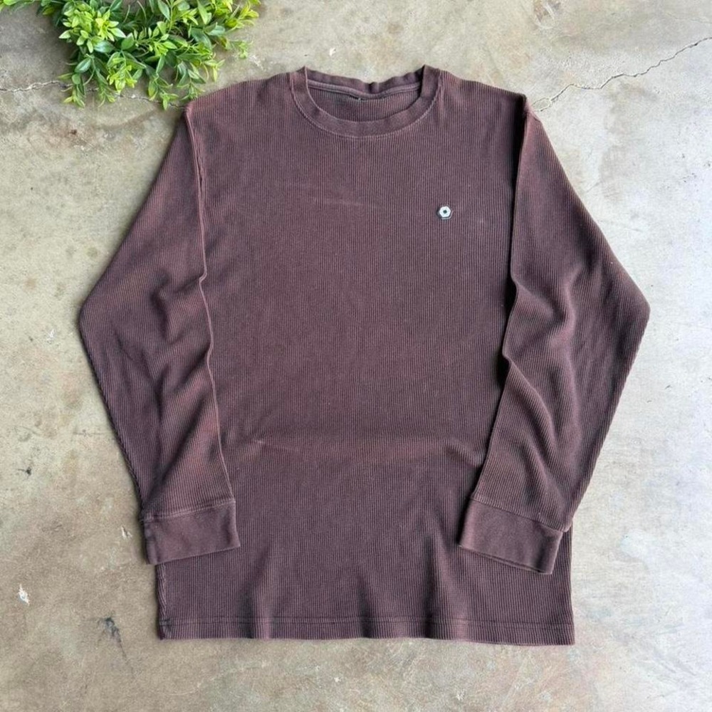 Vintage Y2K 2000s sock Brown southpole long sleeve thermal shirt
